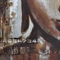 Hand Painted Oil Painting People Face of Buddha with Stretched Frame