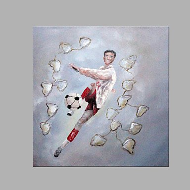 Hand-Painted Sports Square,Active One Panel Canvas Print For Home Decoration