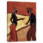 Hand Painted Oil Painting People Sisters with Stretched Frame