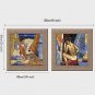 Oil Painting Modern Abstract Character Set of 2 Hand Painted Natural linen with Stretched Frame