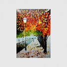 Hand-Painted Modern Street Scape PaintingsOne Panel Canvas Oil Painting