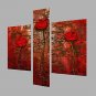 Hand-Painted Modern Abstract Oil Painting Three Panel Canvas Oil Painting Multi Split Oil Painting