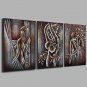 Girl Mood 3 Panels 100% Hand-painted Oil Paintings on Canvas Modern Artwork Wall Art for Room Deco