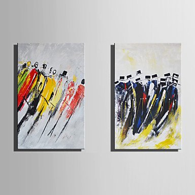 Mini Size E-HOME Oil painting Modern Abstract The Crowd Series 1  Pure Hand Draw Frameless Decorat