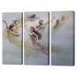 Hand Painted Oil Painting People Rapture Fairy with Stretched Frame Set of 3