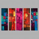 Hand-Painted Modern Abstract Oil Painting Three Panel Canvas Oil Painting Multi Split Oil Painting