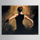 Oil Painting Spanish Girl Hand Painted Canvas with Stretched Framed