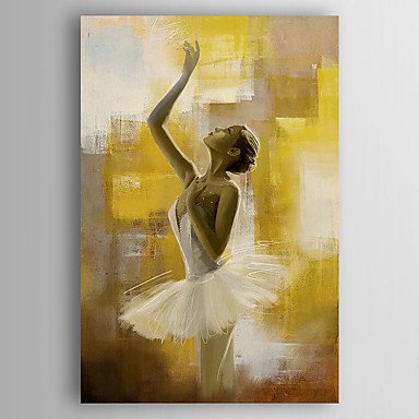 Hand-Painted  Impression Dancer Oil Painting With Stretcher For Home Decoration Ready to Hang