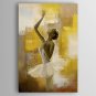 Hand-Painted Impression Dancer Oil Painting With Stretcher For Home Decoration Ready to Hang