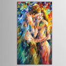 Hand-Painted People / Abstract PortraitModern / European Style One Panel Canvas Oil Painting For H