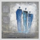 Oil Paintings Modern People , Canvas Material with Stretched Frame Ready To Hang SIZE70*70CM.