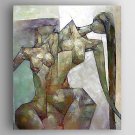 Oil Painting Abstract Poeple Hand Painted Canvas with Stretched Framed