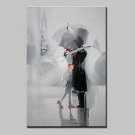 Large Hand Painted Modern Abstract Figure Oil Painting On Canvas Wall Art With Stretched Frame Rea