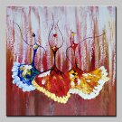 Large Size Hand Painted Dance Girl Oil Painting On Canvas Wall Art Pictures For Wall Decor No Fram