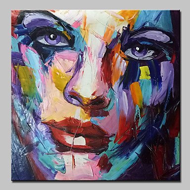 Modern Abstract Hand Painted Figure Oil Painting On Canvas Wall Art With Stretched Frame Ready To