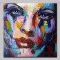 Modern Abstract Hand Painted Figure Oil Painting On Canvas Wall Art With Stretched Frame Ready To