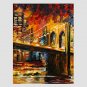 Oil Paintings Modern Landscape Rainy Street Canvas Material With Wooden Stretcher Ready To Hang Si
