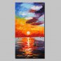 Large Size Hand Painted Modern Abstract Seaview Oil Paintings On Canvas Wall Art With Stretched Fr