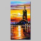 Large Size Hand Painted Modern Abstract Landscape Oil Painting On Canvas Wall Art With Stretched F