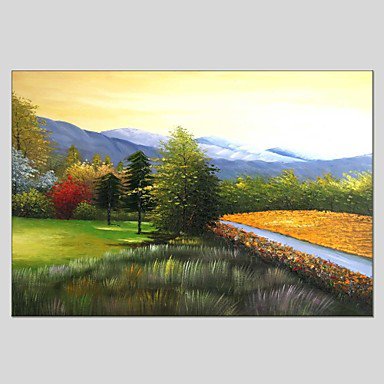 Oil Paintings Modern Landscape Style Canvas Material With Wooden Stretcher Ready To Hang Size60*90