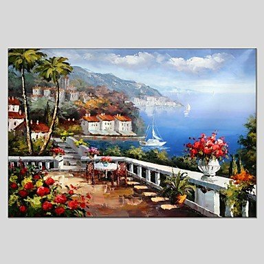 Oil Paintings Modern Landscape Style Canvas Material With Wooden Stretcher Ready To Hang Size 60*9