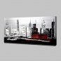 Large Size Hand Painted Modern Abstract City Landscape Oil Paintings On Canvas With Stretched Fram
