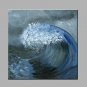 Hand-Painted The Waves Modern One Panel Canvas Oil Painting For Home Decoration