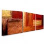 Ready To Hang Oil Painting Modern Abstract Set of 3 Hand Painted Canvas with Stretched Framed