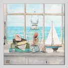 Oil Paintings Modern Sea View Style Canvas Material With Wooden Stretcher Ready To Hang Size60*60C