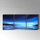 Hand-Painted Abstract blue Seascape Oil Painting For Home Decoration Stretched Frame Ready To Hang