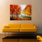 IARTS Oil Painting Modern Landscape Loves Along Country Road Hand Painted Canvas with Stretched Fr