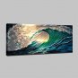 Large Size Hand Painted Abstract Sea Wave Oil Painting On Canvas Wall Art Picture With Stretched F