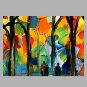 Knife Forest Pure Handmade Design Landscape Oil Painting