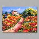 IARTS Hand Painted Oil Painting Vintage Countryside Path Art Acrylic Canvas Wall Art For Home Deco