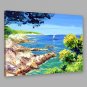 IARTS Hand Painted Oil Painting Vintage Summer Beach Abstract Art Acrylic Canvas Wall Art For Hom