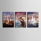 Mini Size E-HOME Oil painting Modern Sailing On The Sea Pure Hand Draw Frameless Decorative Painti