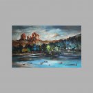 IARTS Modern Abstract Oil Painting Classical Style A Cool Windy Day in the Moutain with Stretched