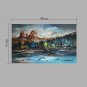 IARTS Modern Abstract Oil Painting Classical Style A Cool Windy Day in the Moutain with Stretched