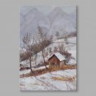 IARTS Hand Painted Oil Painting Modern Winter Forest Hunt Abstract Art Acrylic Canvas Wall Art For