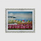 Hand-Painted Landscape / Floral/Botanical European Style Oil Painting,Canvas One Panel