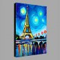 Handpainted Oil Painting Eiffel Tower Wall Art With Stretched Frame Ready to Hang