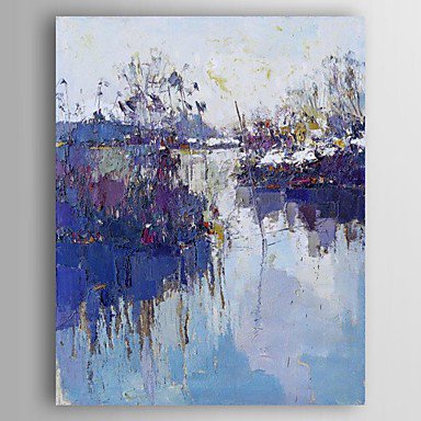 Oil Painting Impression Landscape Hand Painted Canvas Painting with Stretched Framed Ready to Hang