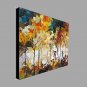 Hand-Painted Knife Abstract Scenery Tree Oil Painting Wall Art With Stretcher Frame Ready To Hang