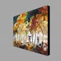 Hand-Painted Knife Abstract Scenery Tree Oil Painting Wall Art With Stretcher Frame Ready To Hang