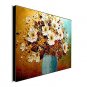 Ready to Hang Stretched Frame Hand-Painted Flower Oil Painting Canvas Wall Art Home Restaurant Dec