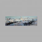 IARTS Modern Abstract Oil Painting Venice Landscape Scenery Picture with Stretched Frame Handmade
