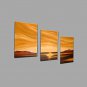 Hand-Painted Seascape Sunrise Oil Painting For Home Office Decoration with Stretched Framed