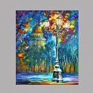 Hand-Painted Landscape Vertical Panoramic,Modern/Contemporary One Panel Canvas Oil Painting For Ho