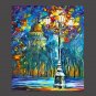 Hand-Painted Landscape Vertical Panoramic,Modern/Contemporary One Panel Canvas Oil Painting For Ho