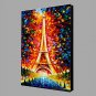 Hand-Painted Knife Abstract Eiffel Tower Wall Art Oil Painting On Canvas With Stretcher Frame Read